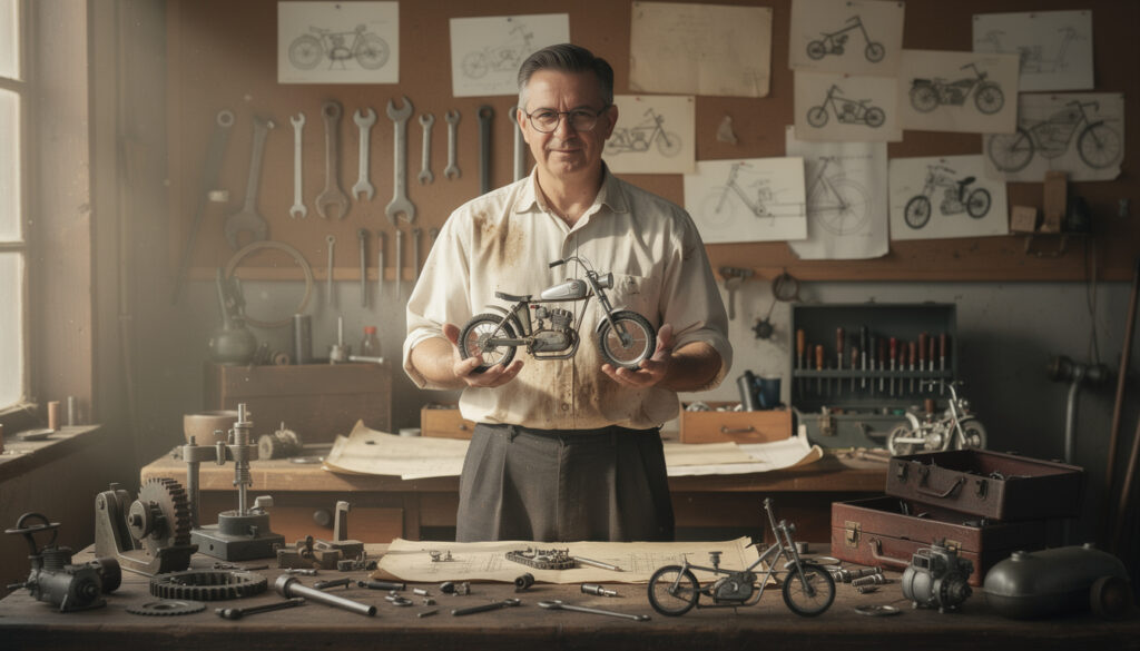 découvrez l'inventeur de la pocket bike et l'origine de cette mini-moto, ainsi que son histoire depuis sa création.